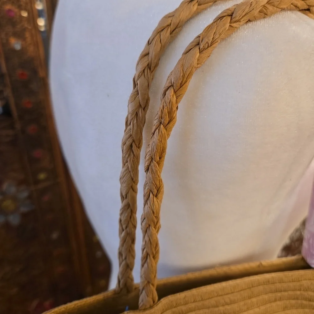 NWT Tommy Bahama Kids Beach Woven Tote with Colorful Tassels